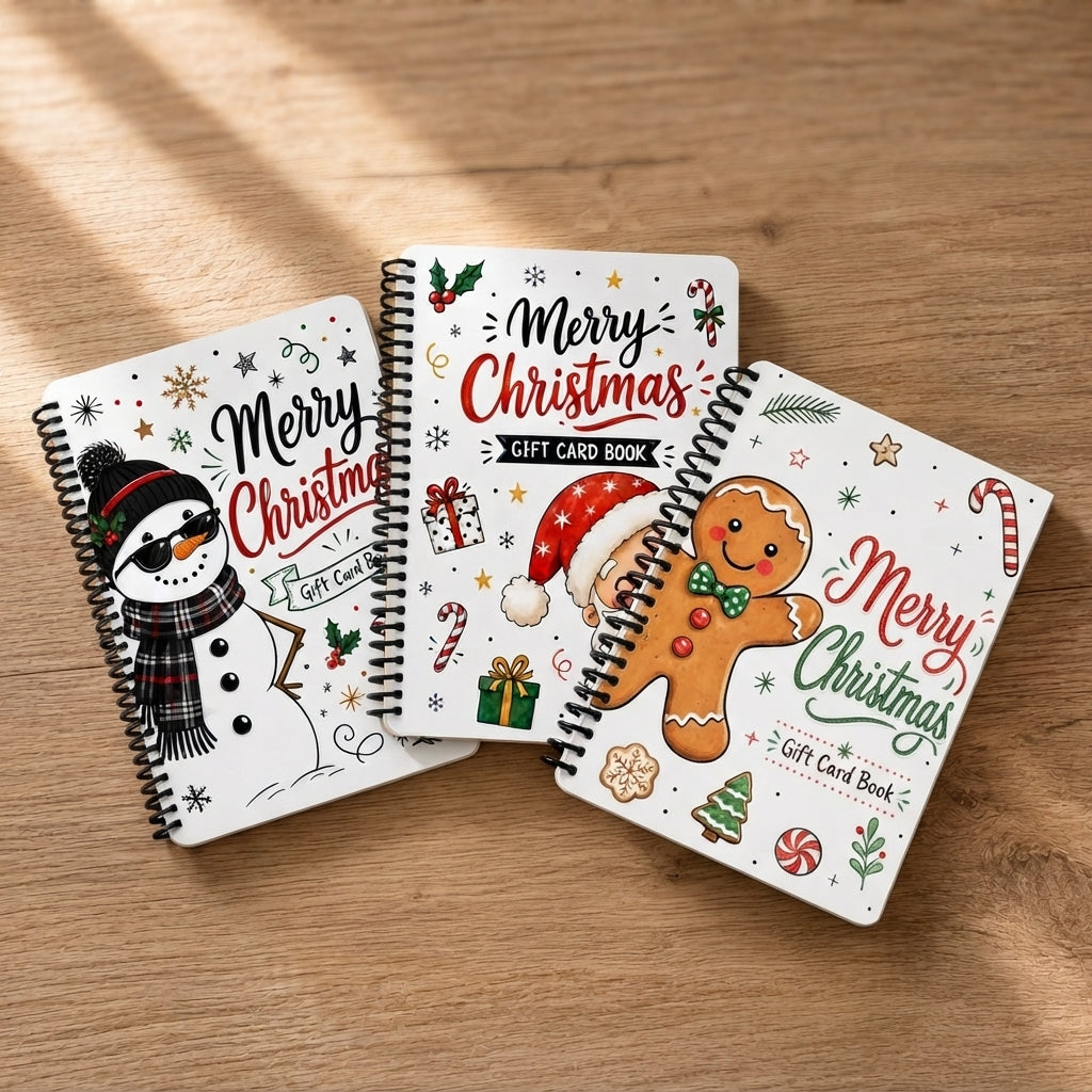 Personalized Christmas Gift Card Book – Custom Gift Card Holder