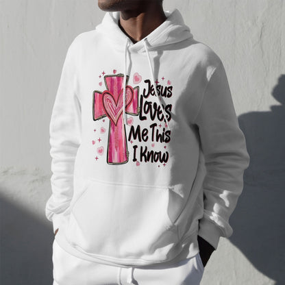 Sweat à capuche unisexe Jesus Loves Me - Cadeau de Saint-Valentin