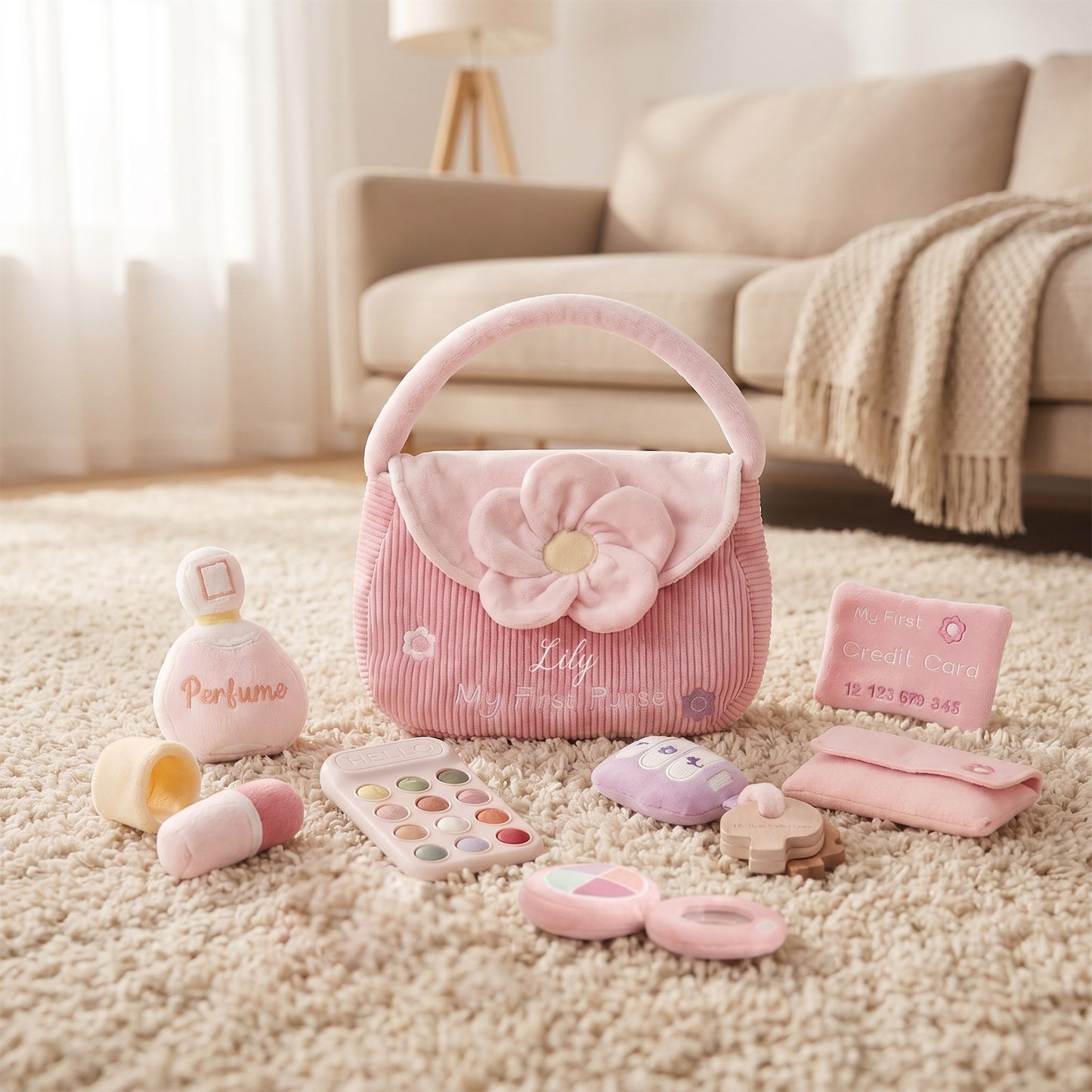 Personalized First Purse Playset for Girls | Embroidered Name Gift