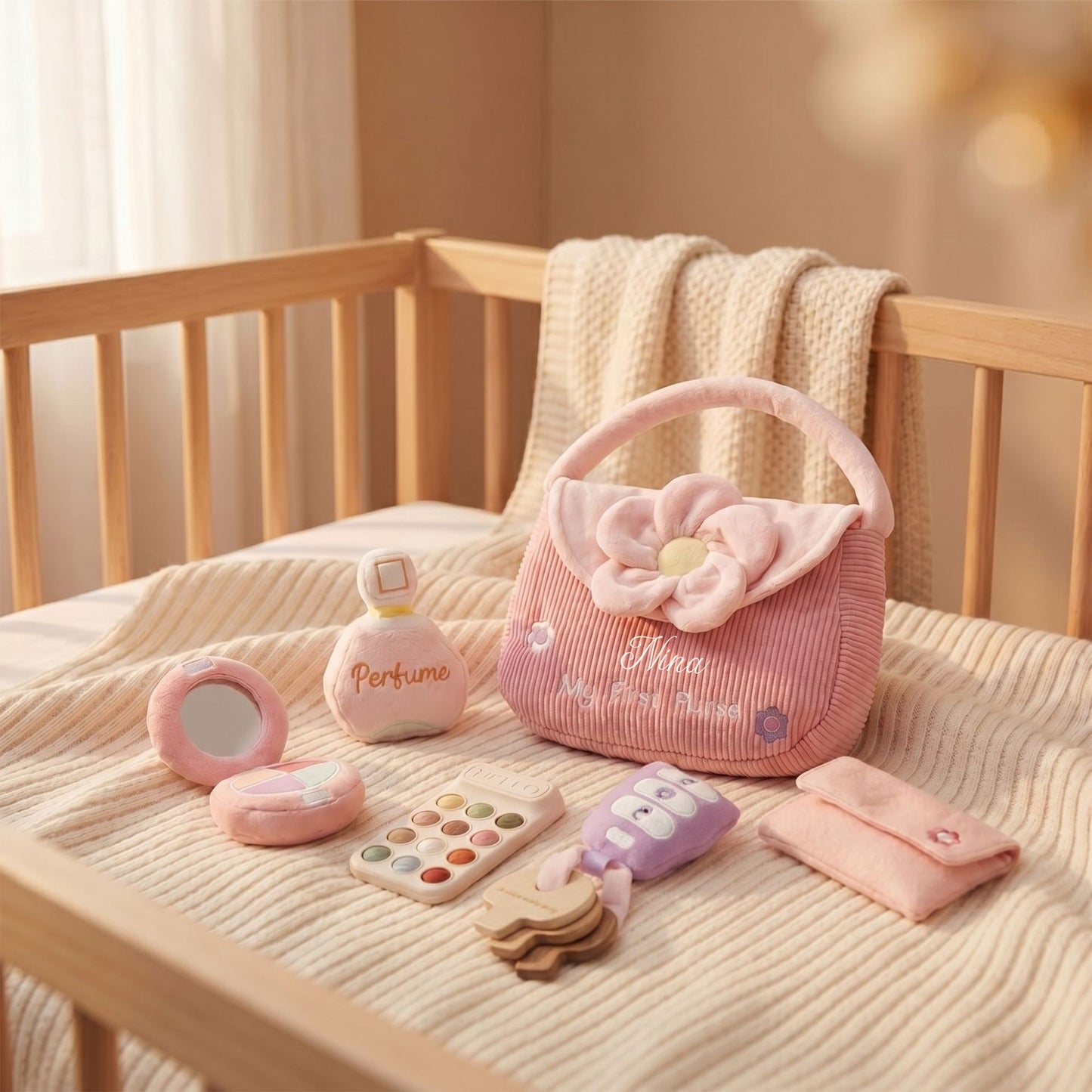 Personalized First Purse Playset for Girls | Embroidered Name Gift
