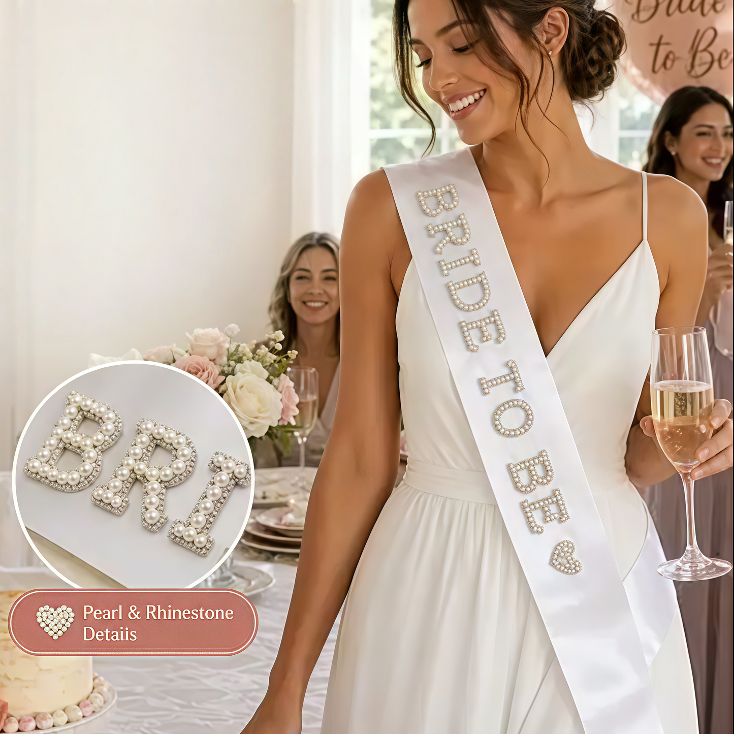 Personalized Bridal Sash | Custom Wedding Party Satin Sash