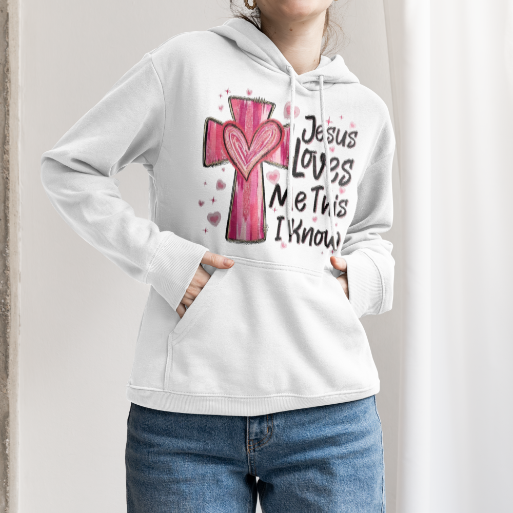 Sweat à capuche unisexe Jesus Loves Me - Cadeau de Saint-Valentin