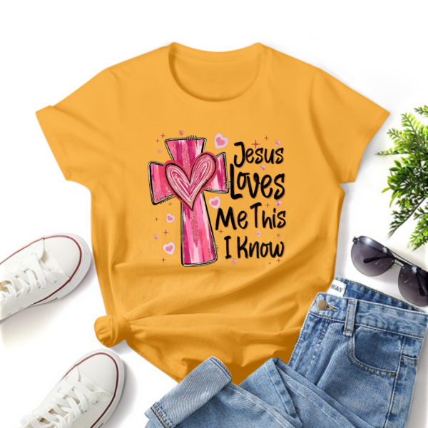 T-shirt unisexe Jésus m'aime - Cadeau Saint Valentin