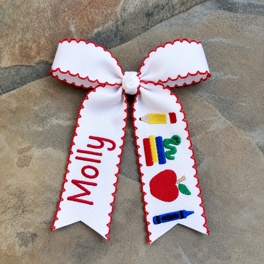 Personalized Back to School Name Hair Bow | Custom School Bow
