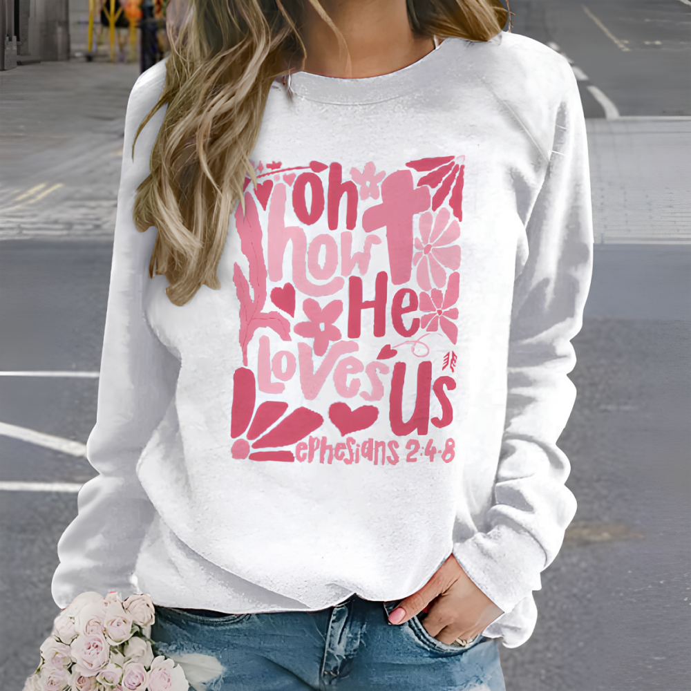 Oh comme il nous aime Sweat-shirt unisexe Christian Valentine