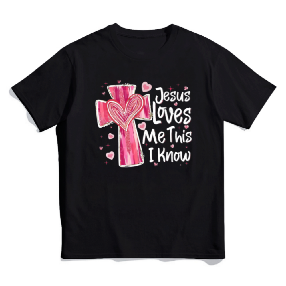 T-shirt unisexe Jésus m'aime - Cadeau Saint Valentin
