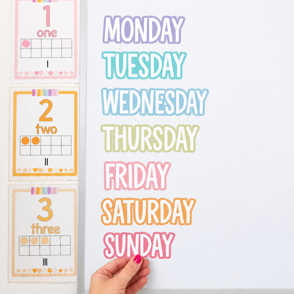 Classroom Whiteboard Magnets Set – Standard Teacher Organization Collection