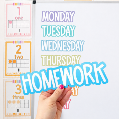 Classroom Whiteboard Magnets Set – Standard Teacher Organization Collection
