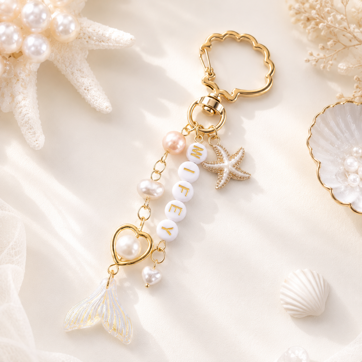 Personalized Coastal Bag Charm Set – Custom Beach Bridesmaid & Best Friend Gift (1–2 Pack)