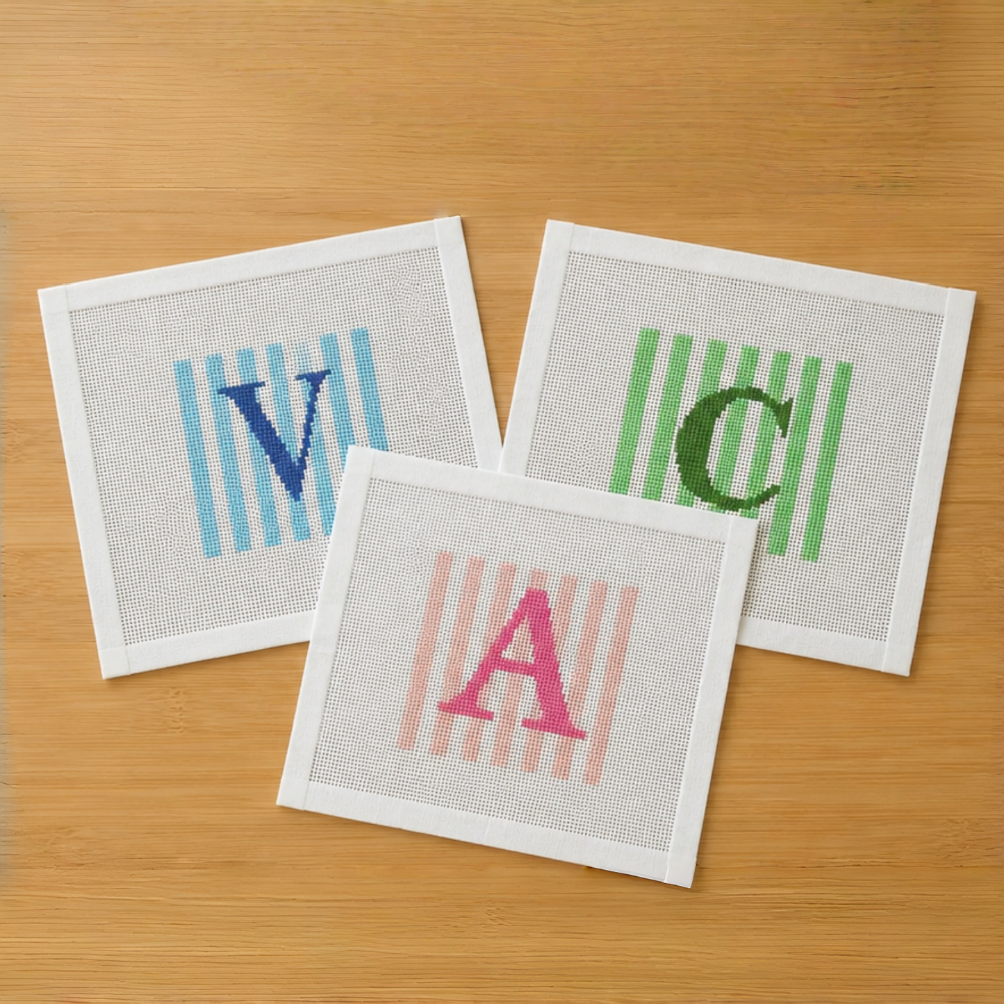 Beginner Personalized Needlepoint Letter Canvas Kit | DIY Gift