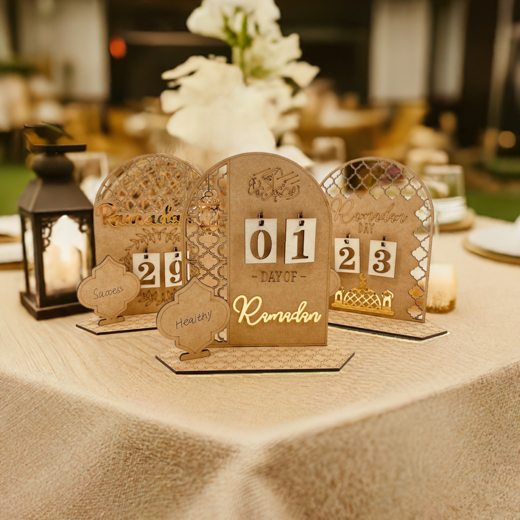 DIY Wooden Ramadan Countdown Calendar – Rustic Decor for Ramadan & Eid