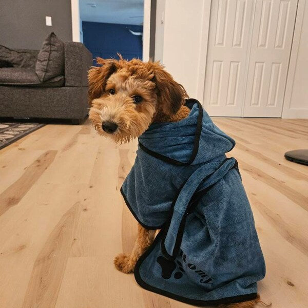 Personalized Dog Robe | Embroidered Pet Bathrobe & Towel Gift
