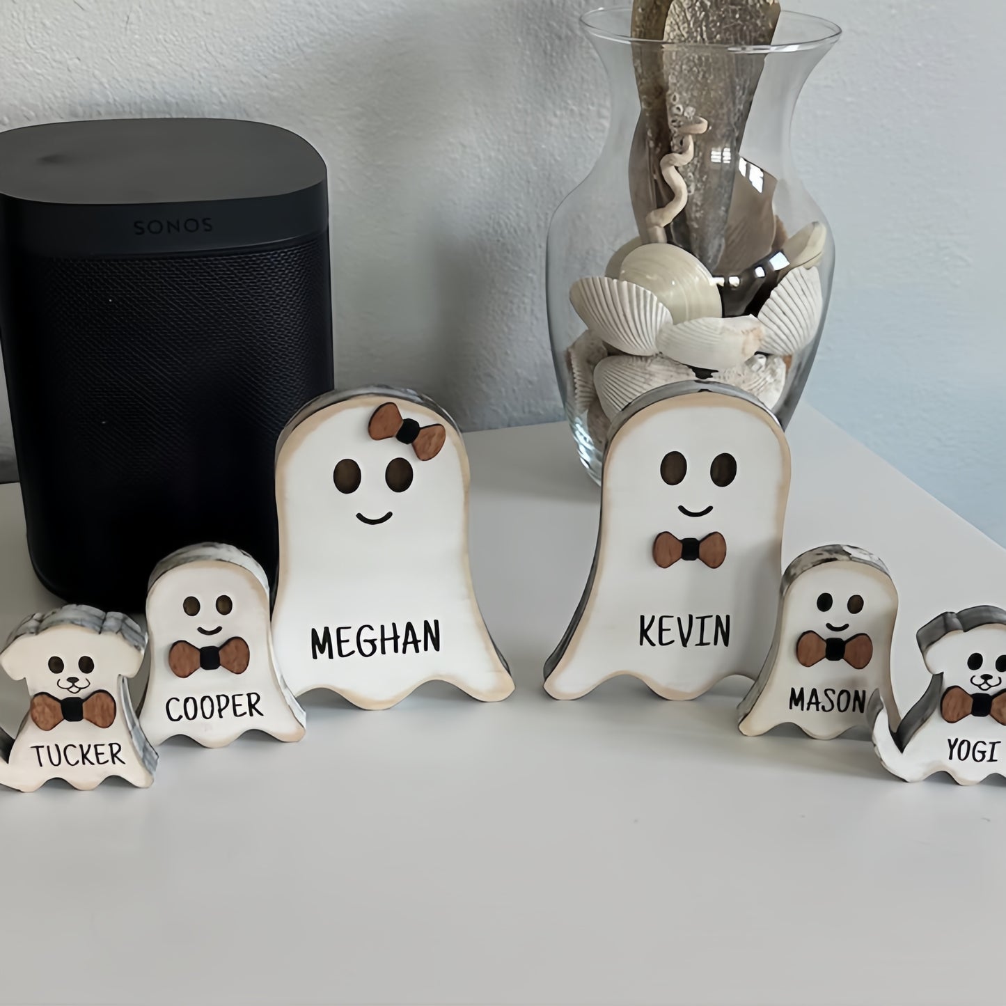 Personalized Ghost Family Decor | Our Boo Crew Halloween Decoration