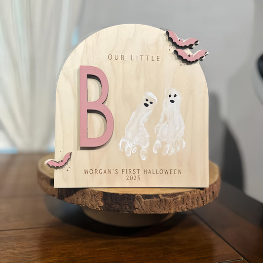 DIY Baby Footprint Art – Personalized My Little Boo Sign
