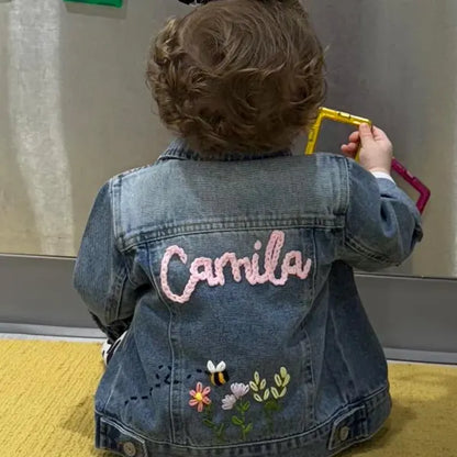 Personalized Baby Denim Jacket with Embroidery | Custom Name Gift