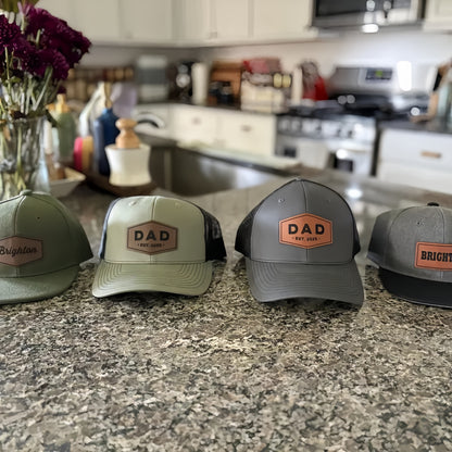 Personalized Dad Patch Hat - Custom Trucker Hat Gift for New Dads