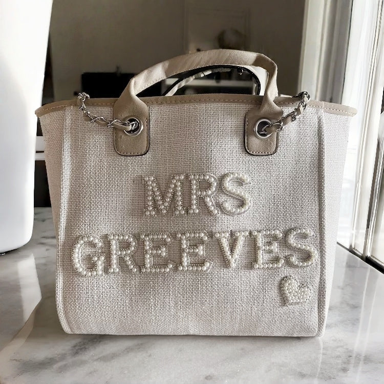 Personalized Bride Tote Bag – Bridal Shower & Bachelorette Gift