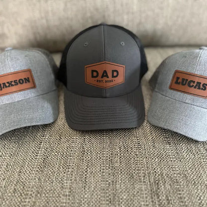 Personalized Dad Patch Hat - Custom Trucker Hat Gift for New Dads