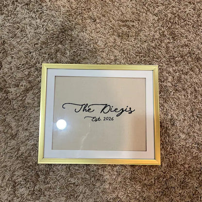 Personalized Embroidered Family Name Sign | Housewarming Gift