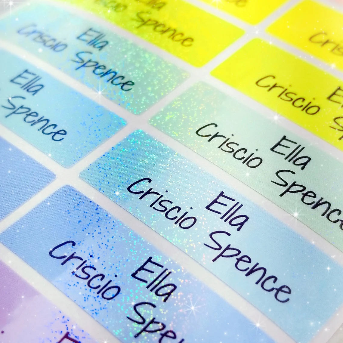 Personalized Waterproof Name Labels for Kids | School & Daycare Stickers  2 Sheets