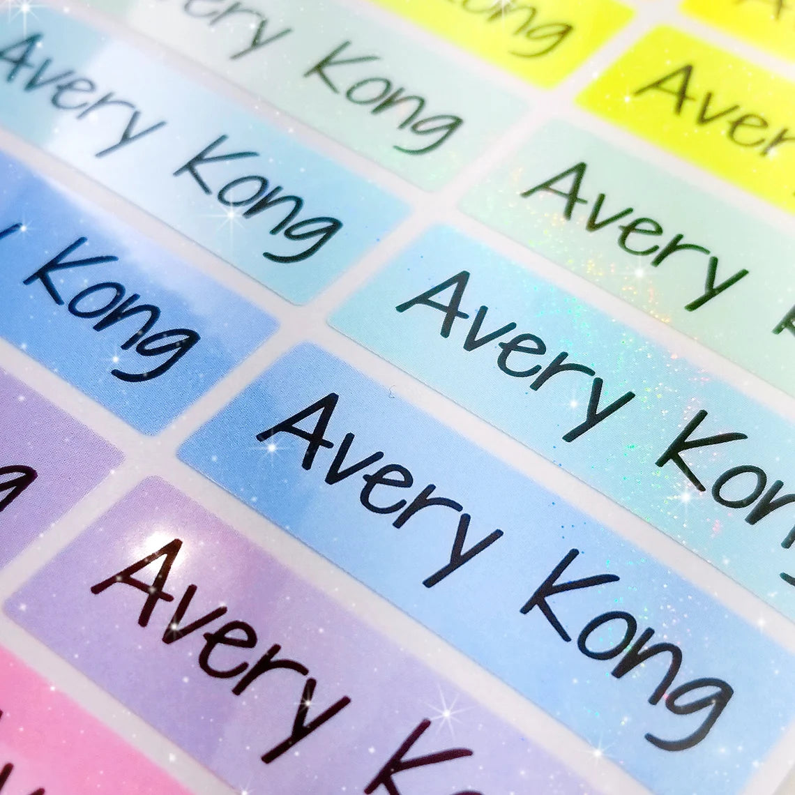 Personalized Waterproof Name Labels for Kids | School & Daycare Stickers  2 Sheets