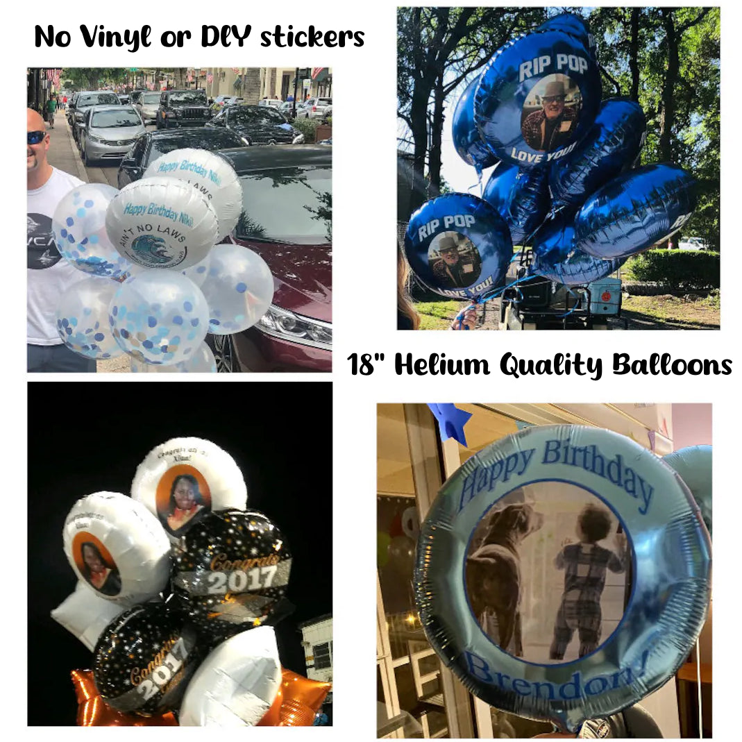 2025 Graduation Balloons – Custom Name & Photo Foil Set For 2