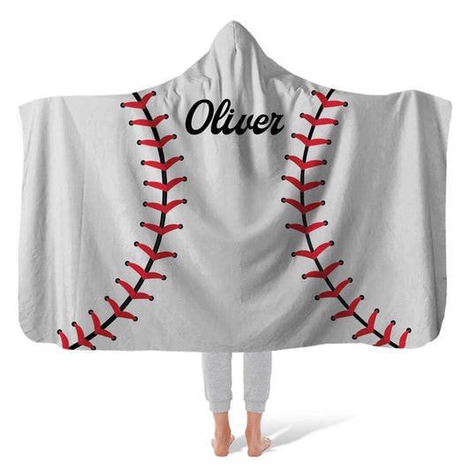Hooded Sports Fleece Blanket – Baseball, Football, Soccer, Basketball