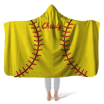 Hooded Sports Fleece Blanket – Baseball, Football, Soccer, Basketball
