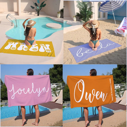 Personalisiertes Strandtuch, Geburtstagsgeschenk, Poolparty, Urlaubsgeschenk, Junggesellenabschied 