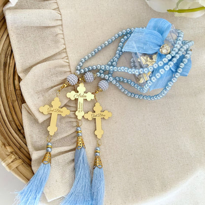 Custom Baptism Rosary Favors – Personalized Party Gift