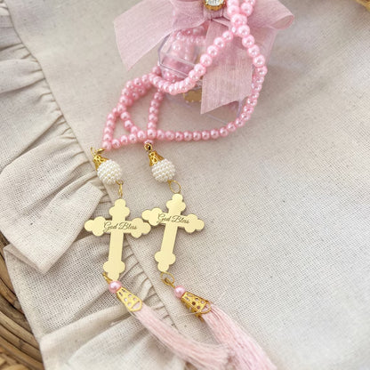 Custom Baptism Rosary Favors – Personalized Party Gift
