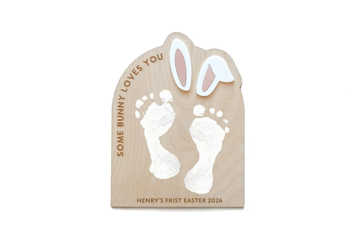 Baby’s First Easter Bunny Footprint Sign – DIY Keepsake