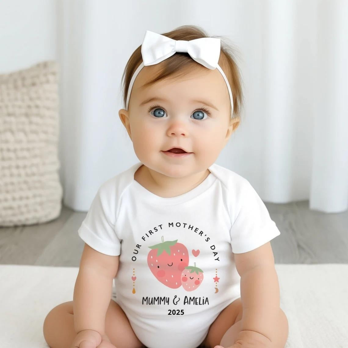 Personalized Our First Mother’s Day T-Shirt & Baby Bodysuit – Mama & Me Gift