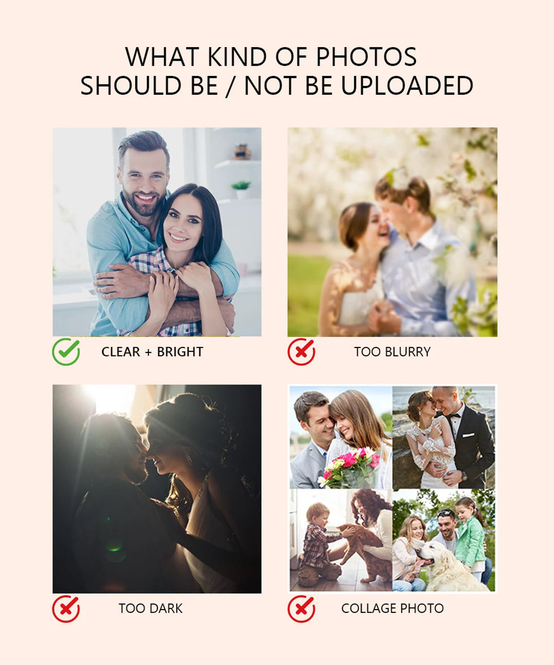 Décoration de Noël personnalisée en forme de flocon de neige – Boule photo personnalisée