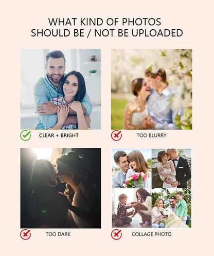 Décoration de Noël personnalisée en forme de flocon de neige – Boule photo personnalisée