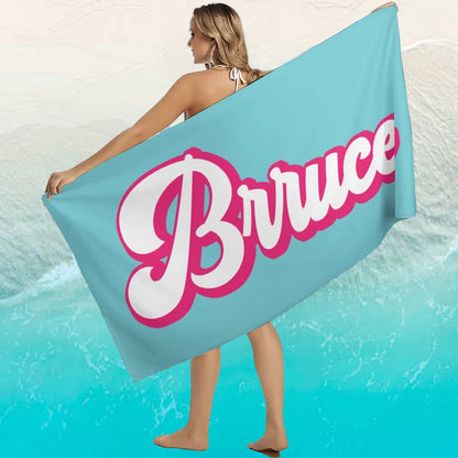 Personalized Name Quick Dry Soft Colorful Beach Towel
