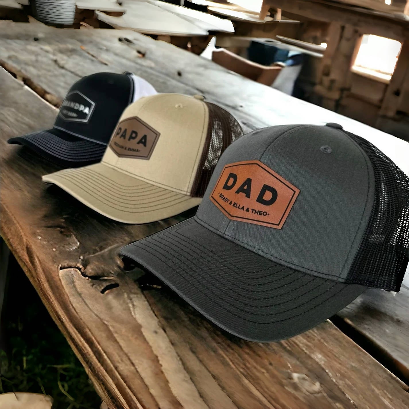 Personalized Dad Patch Hat - Custom Trucker Hat Gift for New Dads