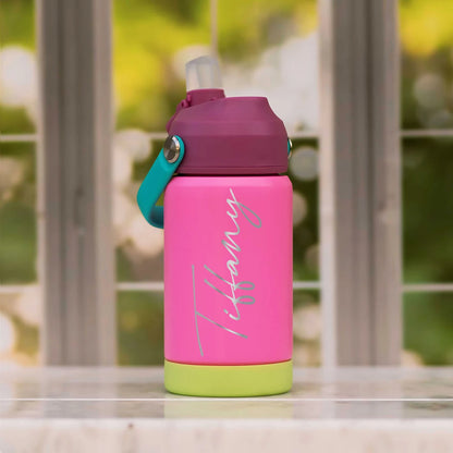 Personalized Name Kids Water Bottle – 12oz Stainless Steel Tumbler