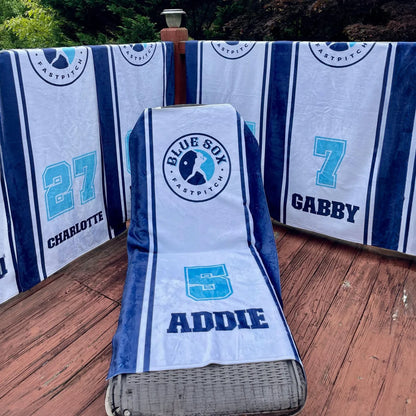 Custom Team Beach Towel – Baseball or Softball Gift
