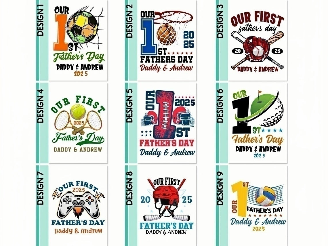 Personalized First Father's Day Matching Dad & Baby Outfit Set