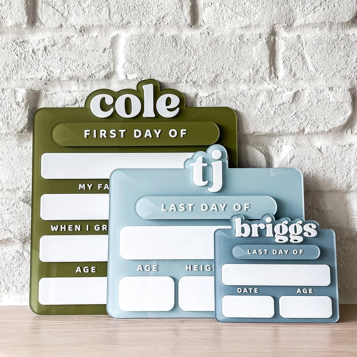 Personalized Acrylic First & Last Day of School Sign – Custom Back to School Photo Prop