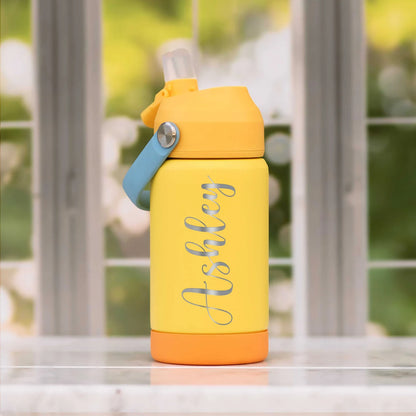 Personalized Name Kids Water Bottle – 12oz Stainless Steel Tumbler