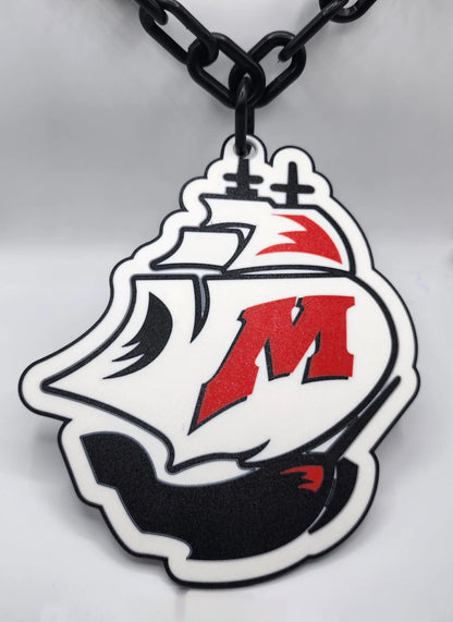 Custom Fan Chain Necklace – Oversized Sports Logo