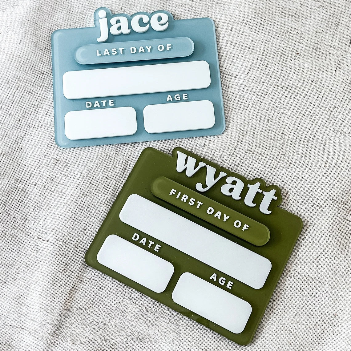 Personalized Acrylic First & Last Day of School Sign – Custom Back to School Photo Prop
