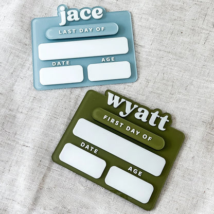 Personalized Acrylic First & Last Day of School Sign – Custom Back to School Photo Prop