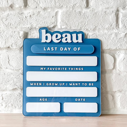 Personalized Acrylic First & Last Day of School Sign – Custom Back to School Photo Prop
