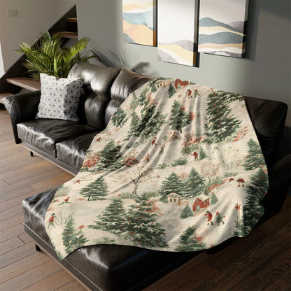 Christmas Village Fleece Blanket – Cozy Holiday Throw for Home