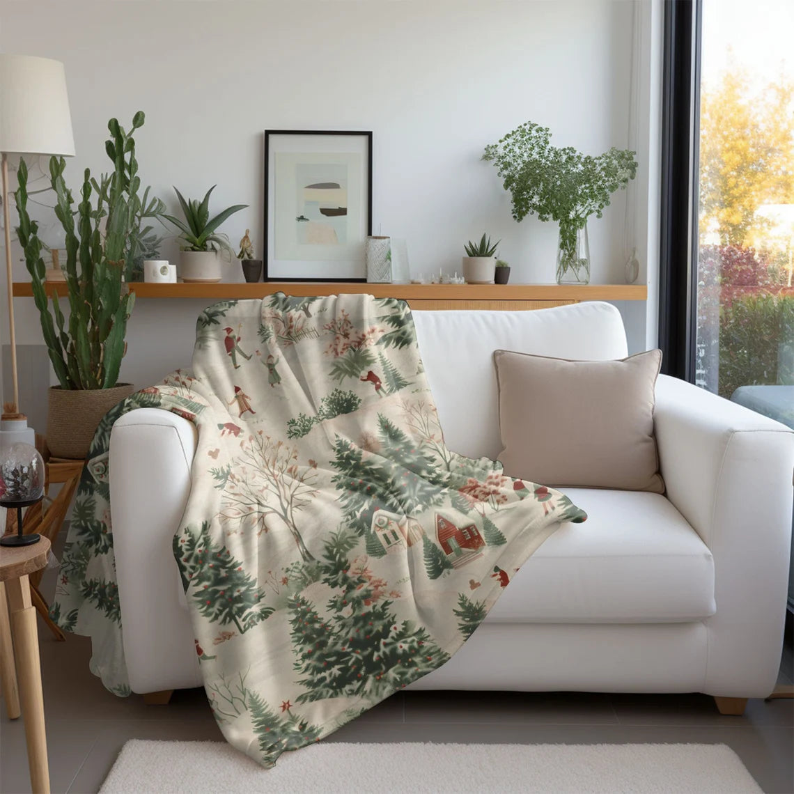 Christmas Village Fleece Blanket – Cozy Holiday Throw for Home