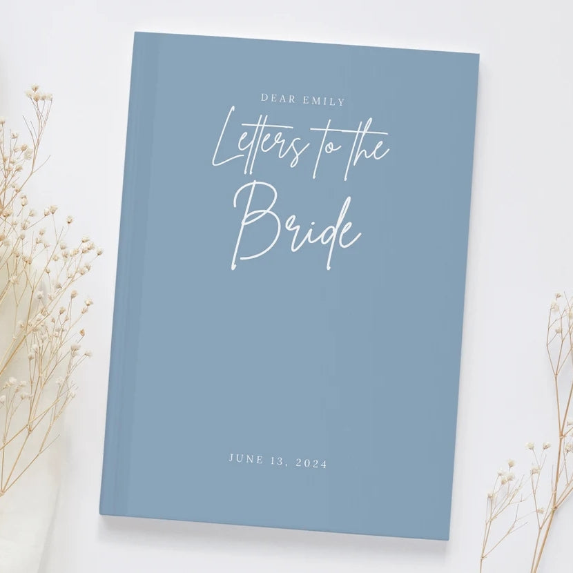Personalized Letters to the Bride Book Something Blue Gift