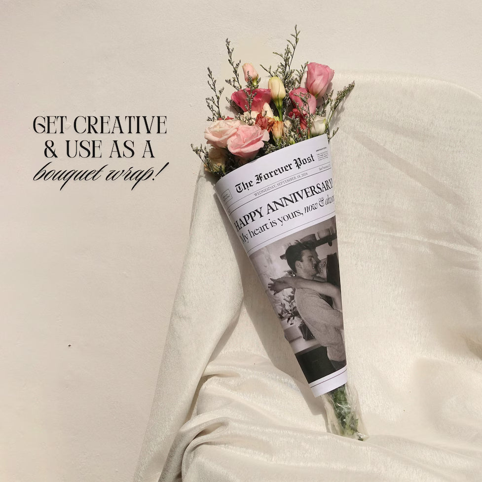 Personalized Couple Anniversary Newspaper Gift – Custom Printed